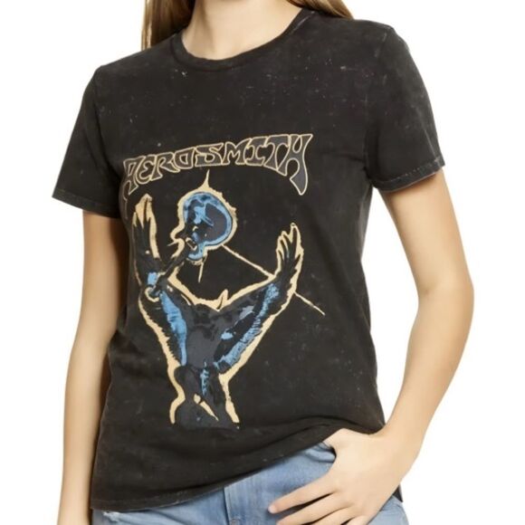 Treasure & Bond Aerosmith Vintage Wash Band Tee Shirt - Picture 4 of 8